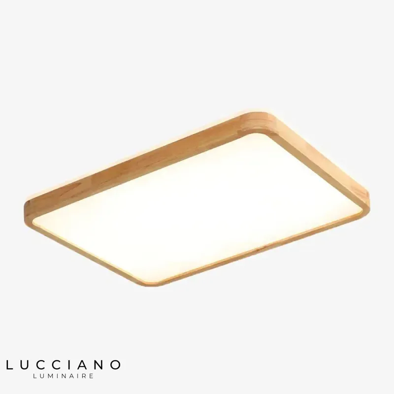LED en Bois Stylisé Plafonnier