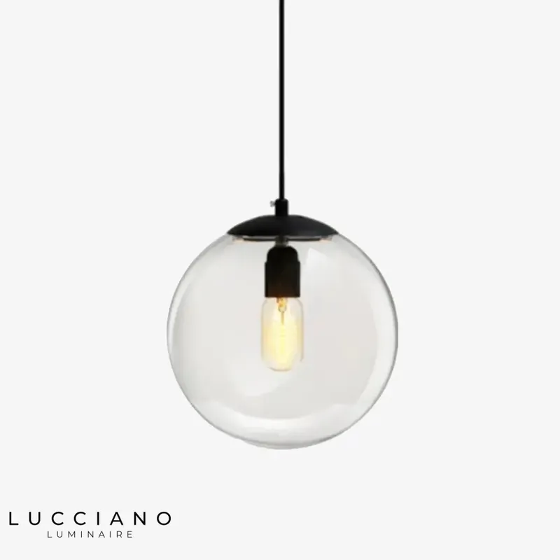 Suspension LED verre boule Living