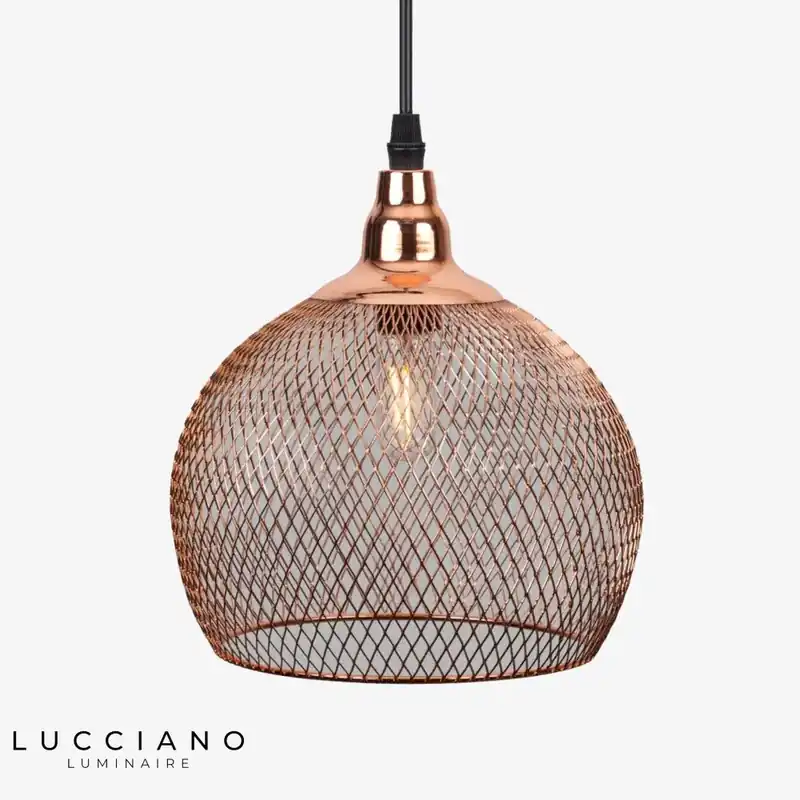 Cage pendentif métal vintage rose gold