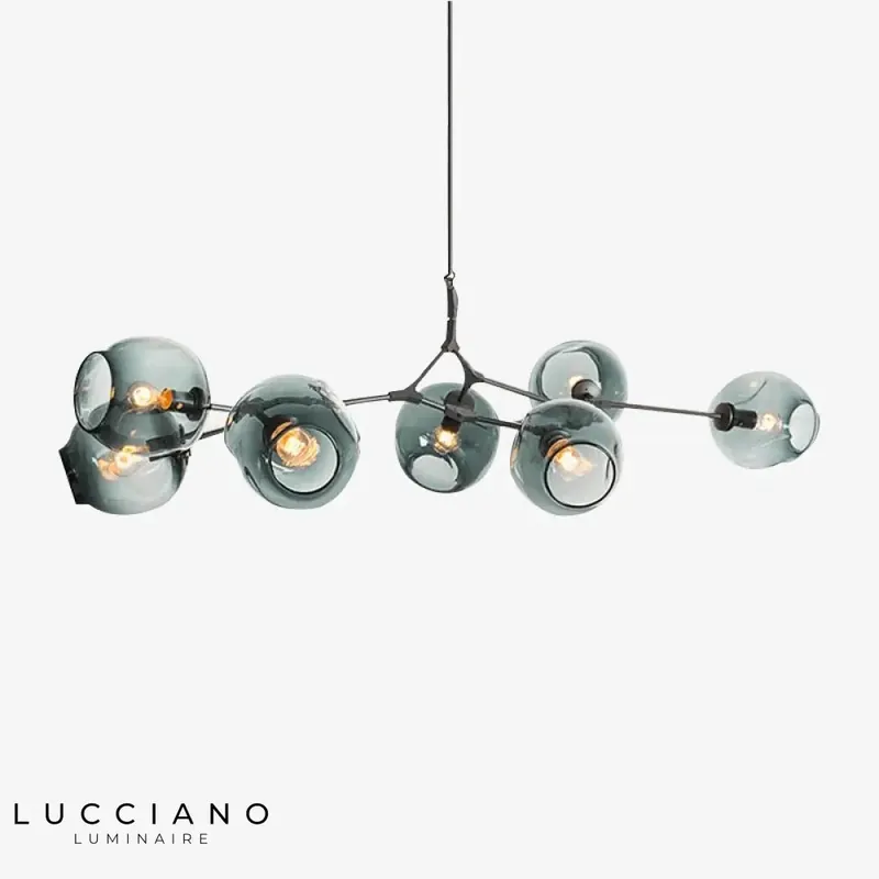 Lustre LED Design Métal et Verre