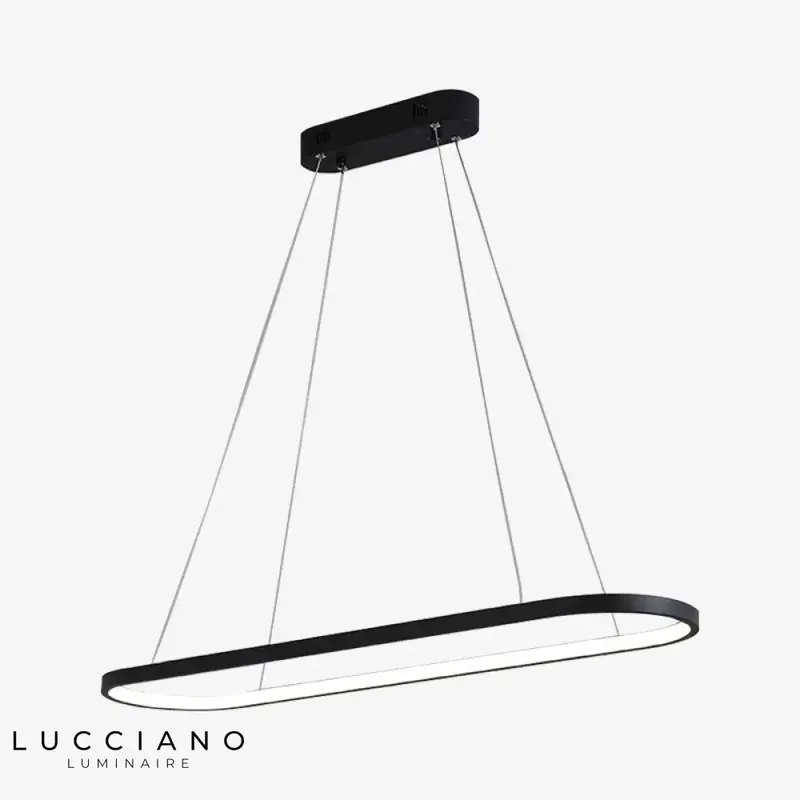 Lustre LED design arrondi aluminium