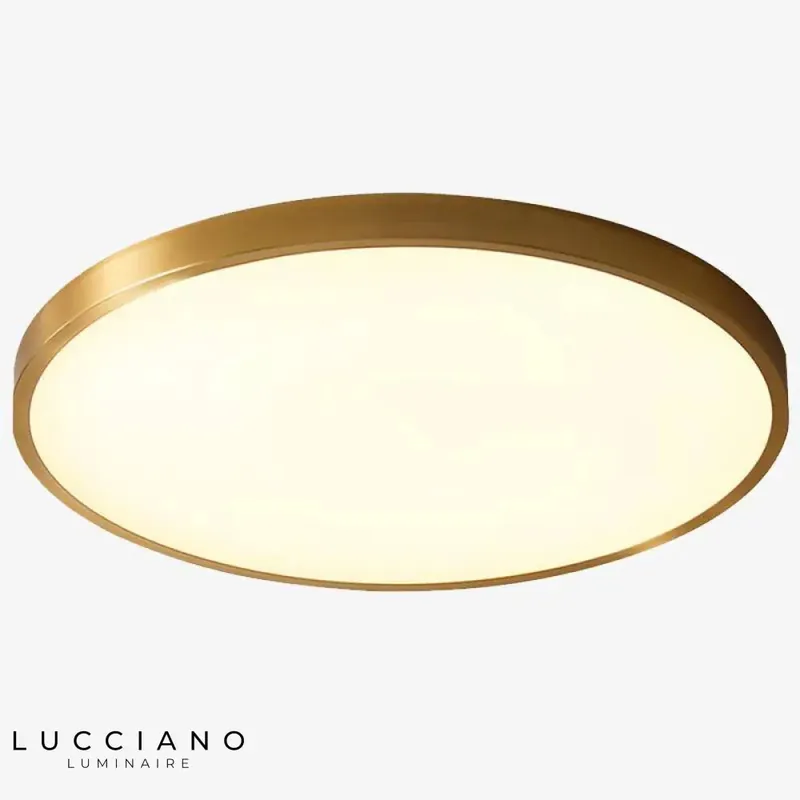 LED Rond Doré Plafonnier Minimaliste