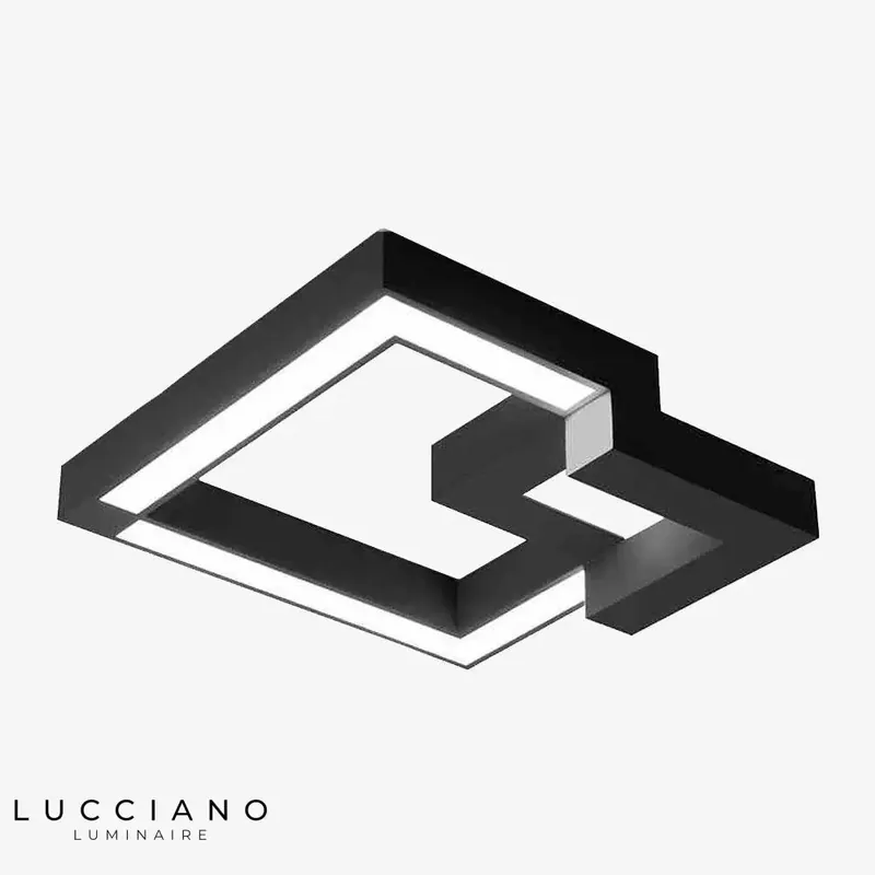 Plafonnier LED Géométrique Noir\\/Blanc