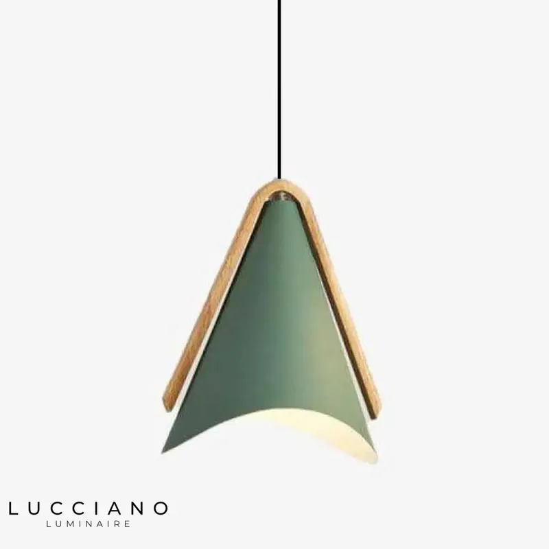 Suspension LED moderne bois et métal