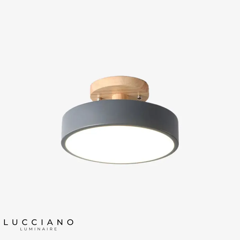 Celio - Plafonnier LED bois métal