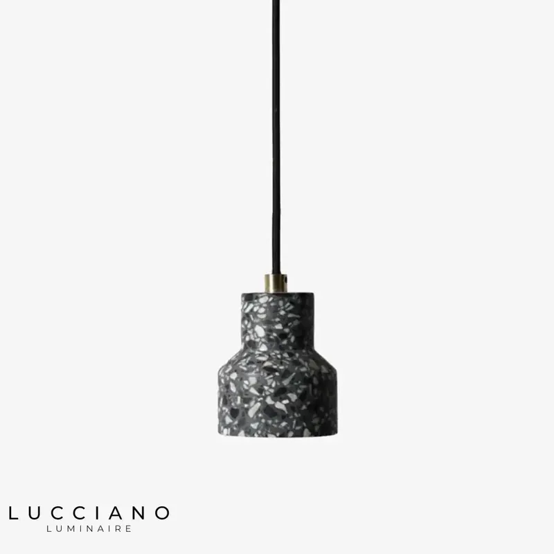 Suspension ciment terrazzo coloré