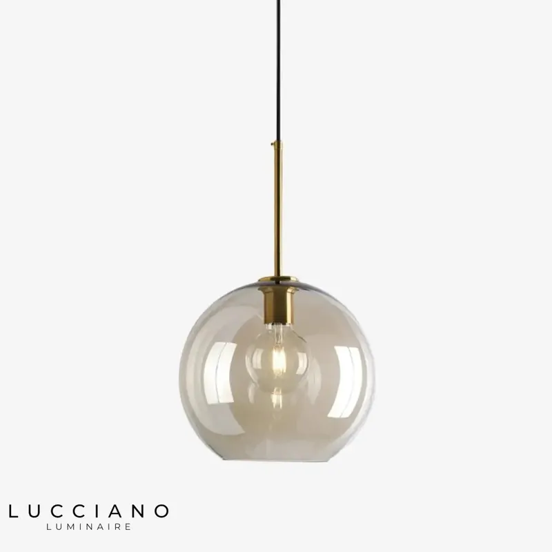Design industriel en suspension LED ambrée