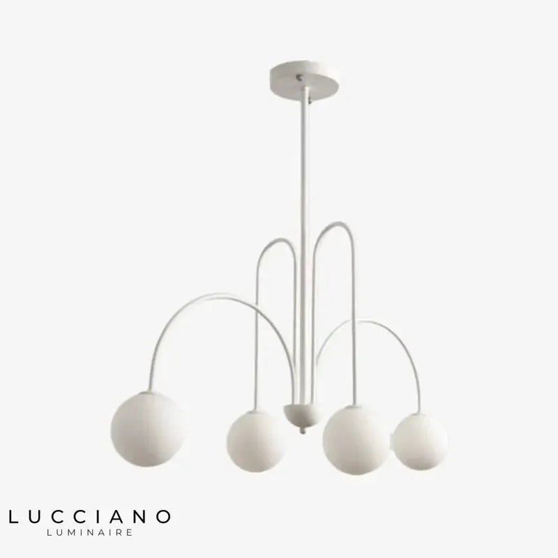 Lustre LED branches dorées design