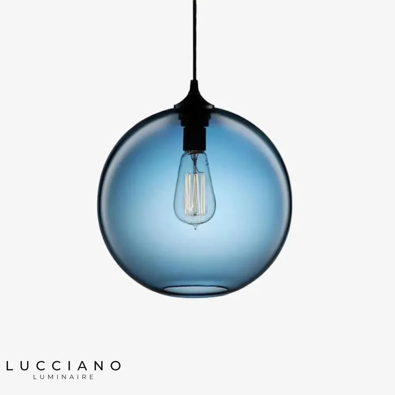 Design de suspension en verre coloré