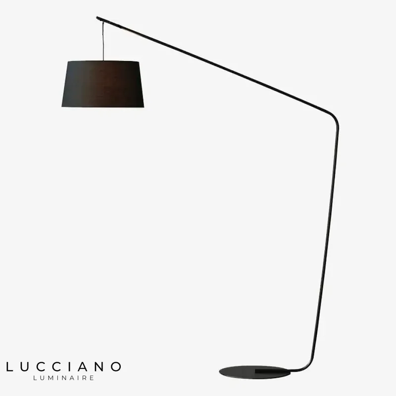 Lampadaire noir design tissu Creative