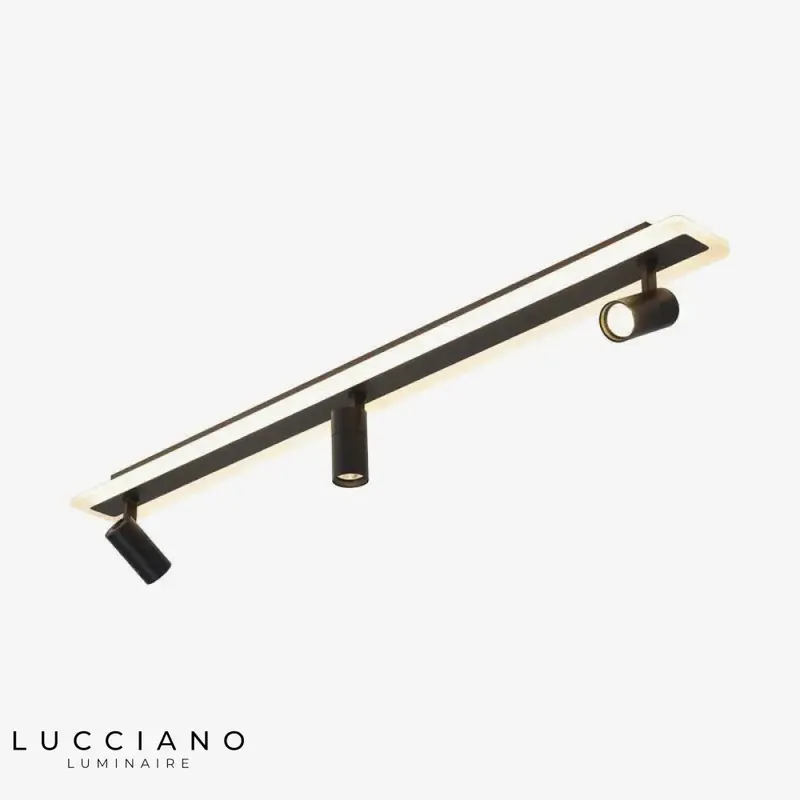 Plafonnier LED moderne noir multi-spots