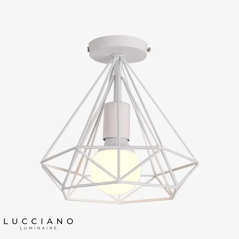 Plafonnier Scandinave cage blanche