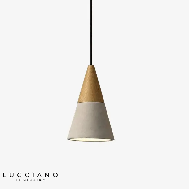 Suspension Design Bois Ciment Multiforme