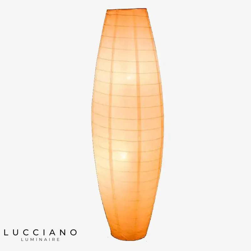 Lampe LED ovale en papier Woven