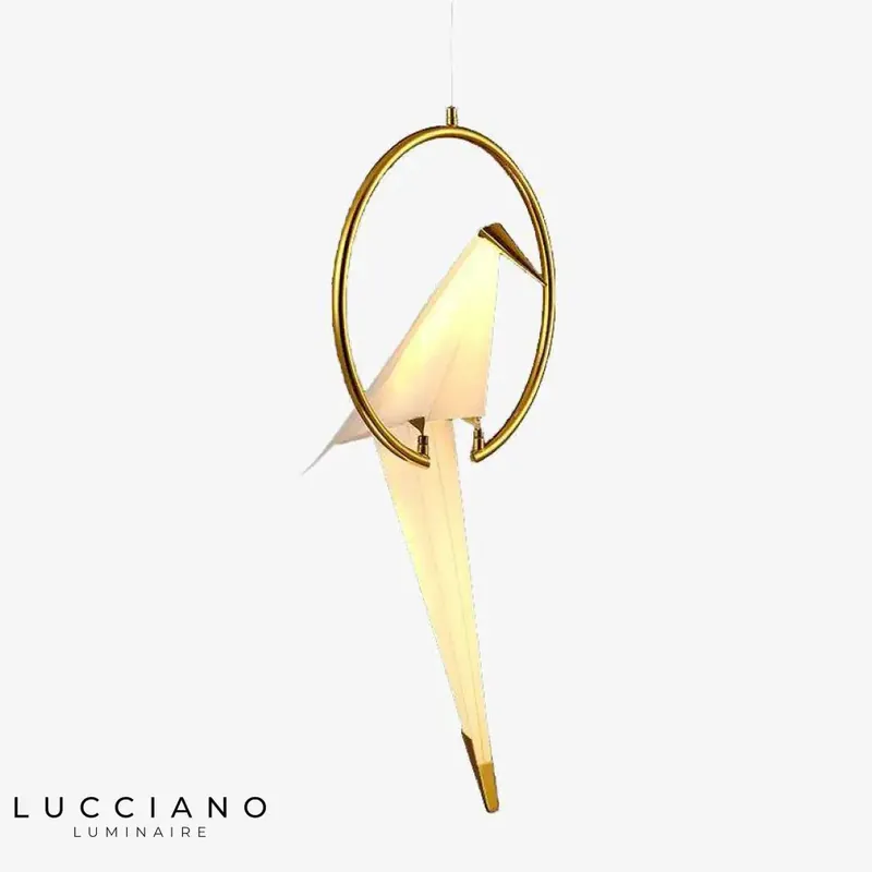 LED Oiseau Suspendu Doré