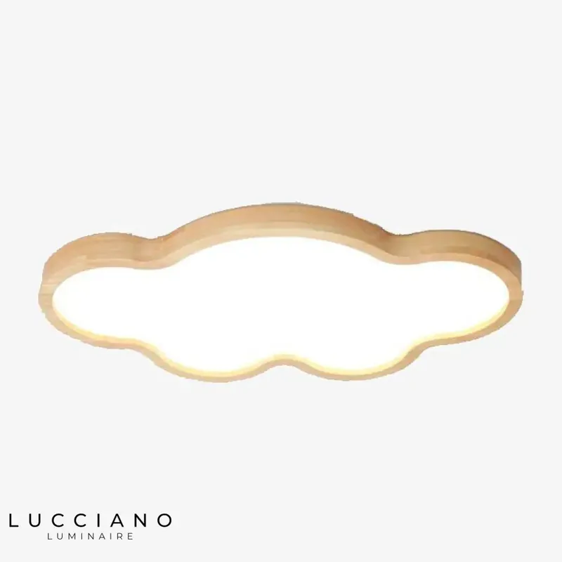 Plafonnier LED Nuage en Bois