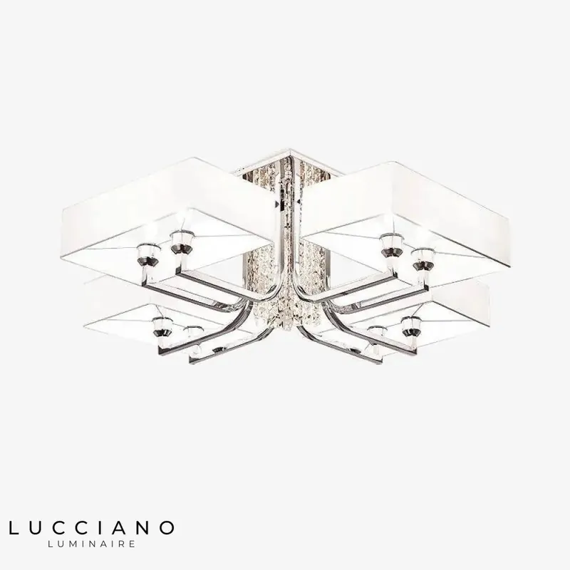 Lustre chromé cristal verre Luxe