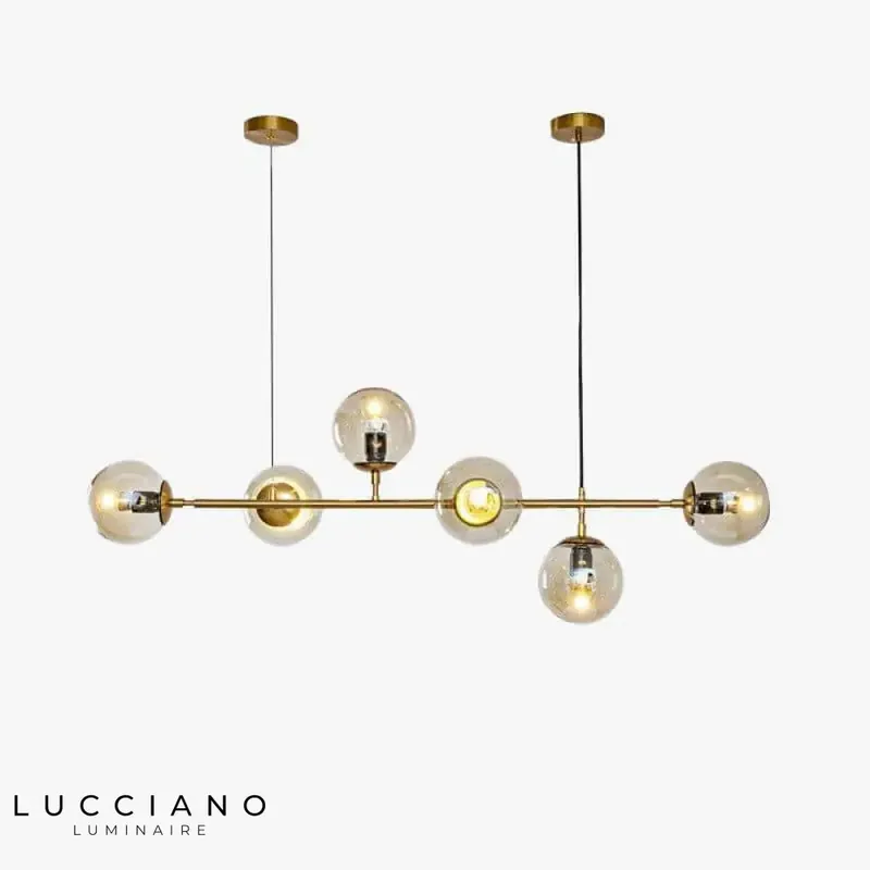 Lustre LED design métal verre rétro