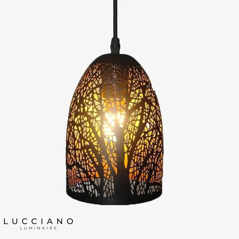 Suspension LED noire Etching