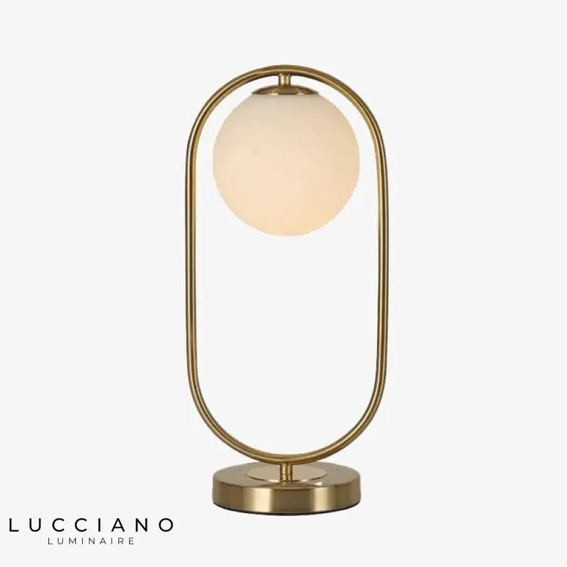 Lampe LED Design Anneau Métal Verre