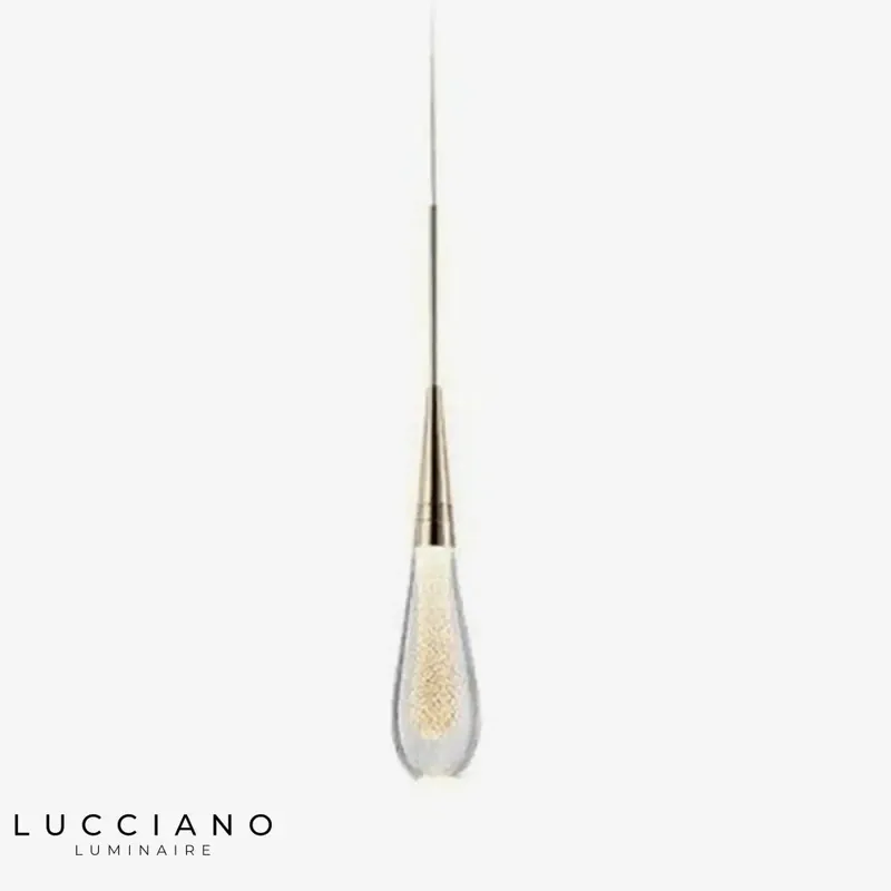 Suspension LED dorée en cristal Luxury
