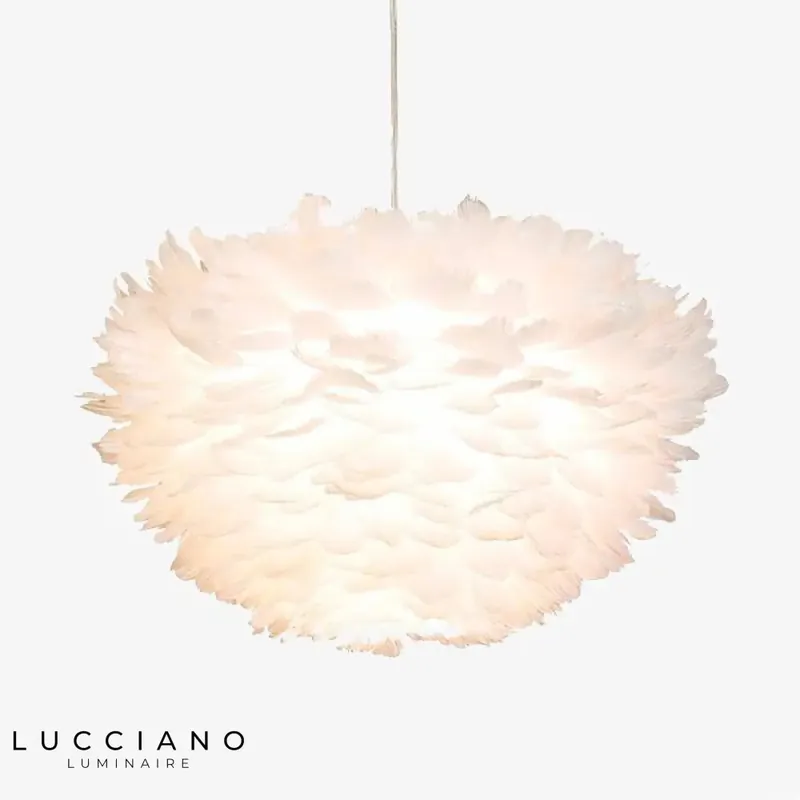 Fleur Lumineuse LED Suspension Blanche