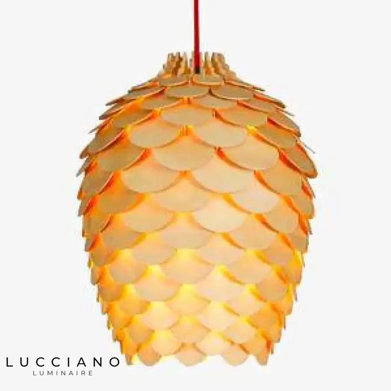 Lampe en bois Chiba avec pétales