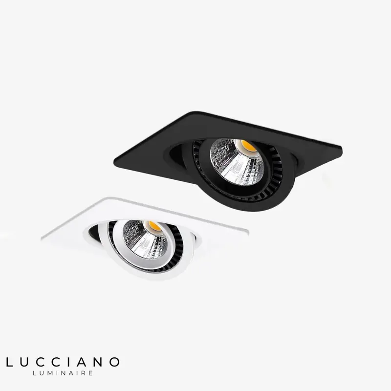 Spot LED moderne à base carrée rotative