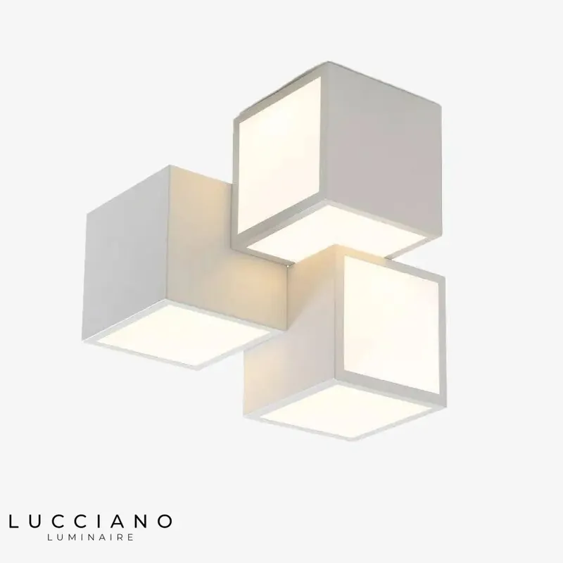 Plafonnier LED Cubes Métal Design
