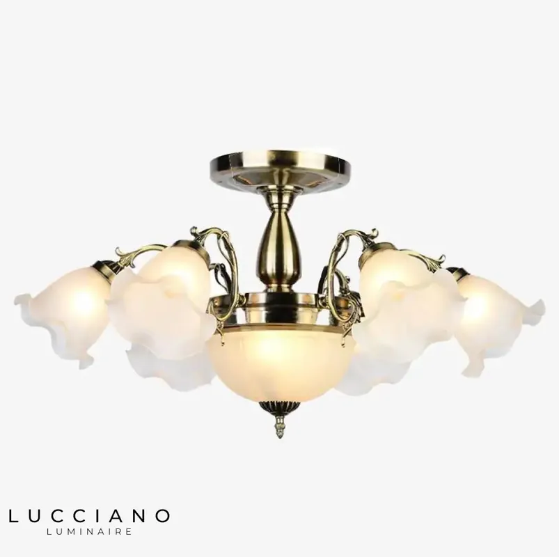 Lustre LED Fleurs Abat-jour