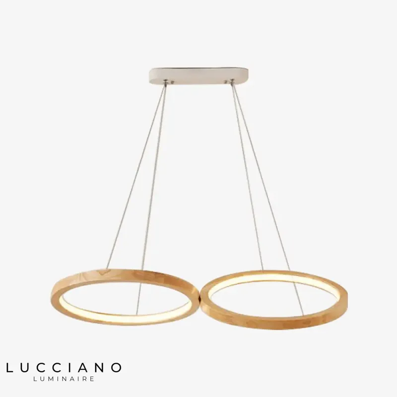 Lustre Cercle LED Bois Botimi