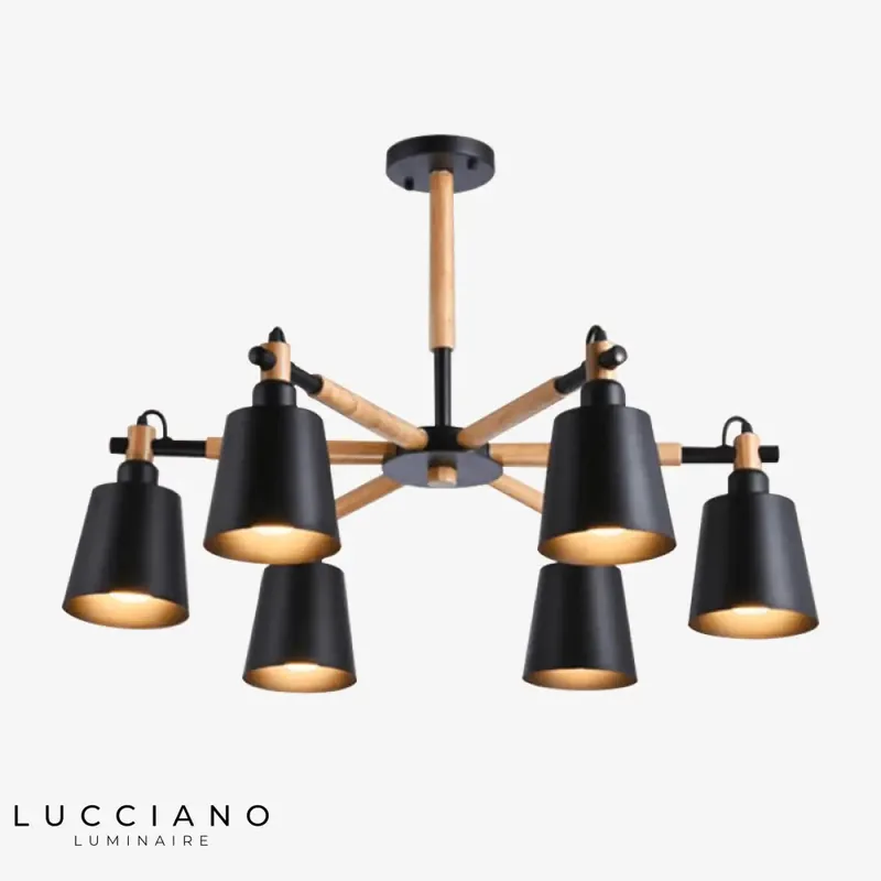 Lustre Rustique Bois et Métal Charme