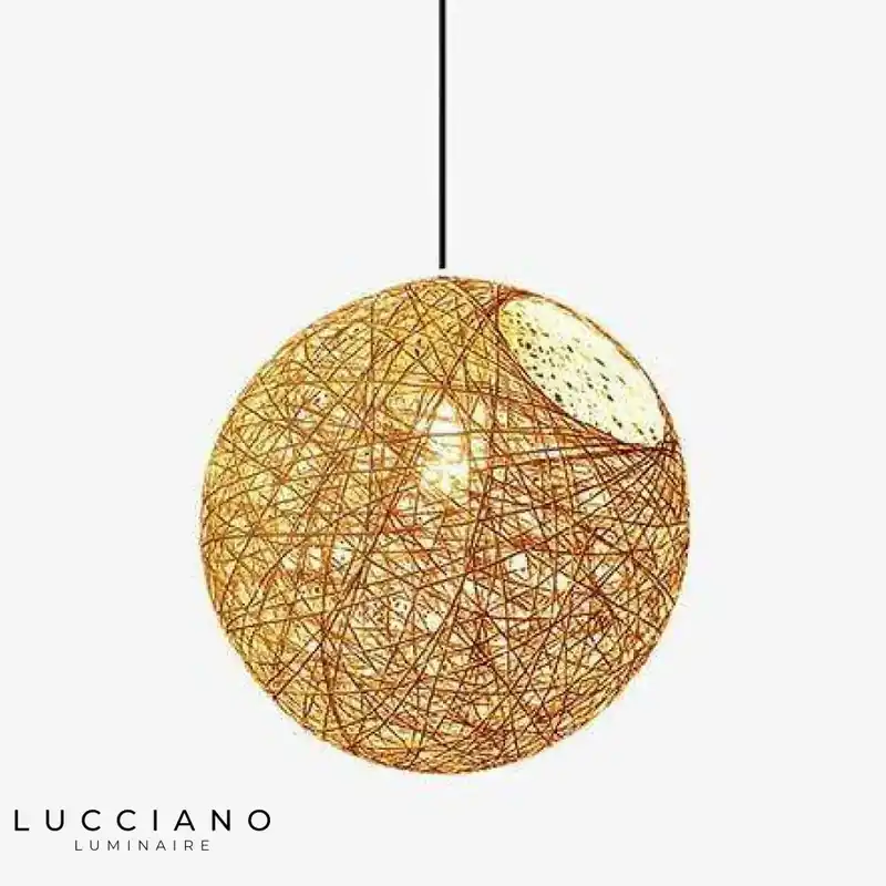 Lampe LED en rotin multicolore