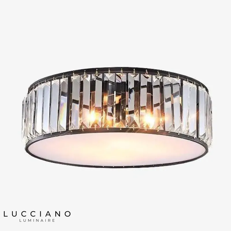 Plafonnier rond LED cristal