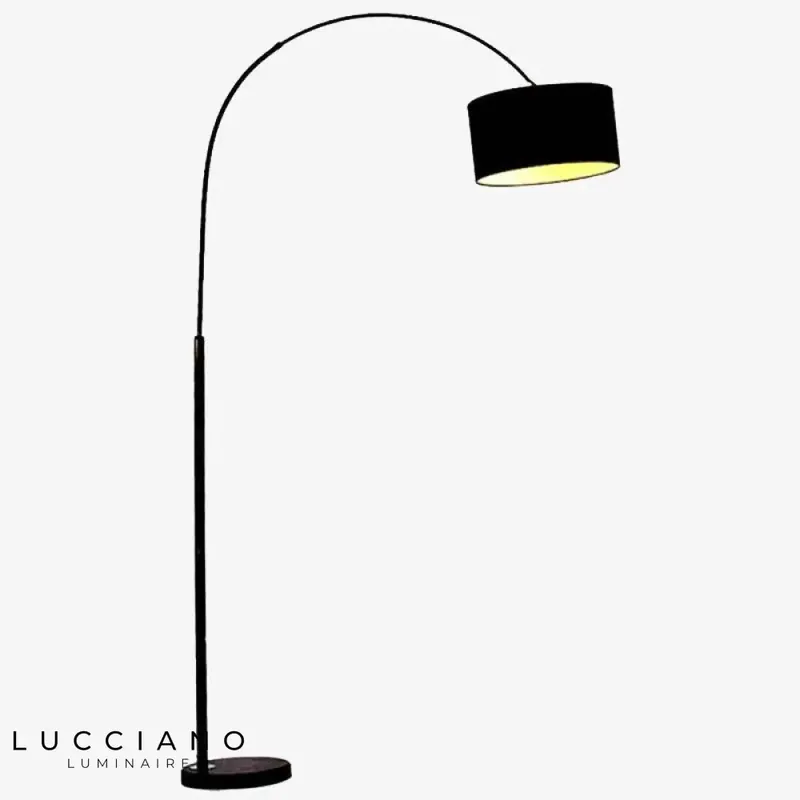 Lampadaire moderne abat-jour tissu Steel