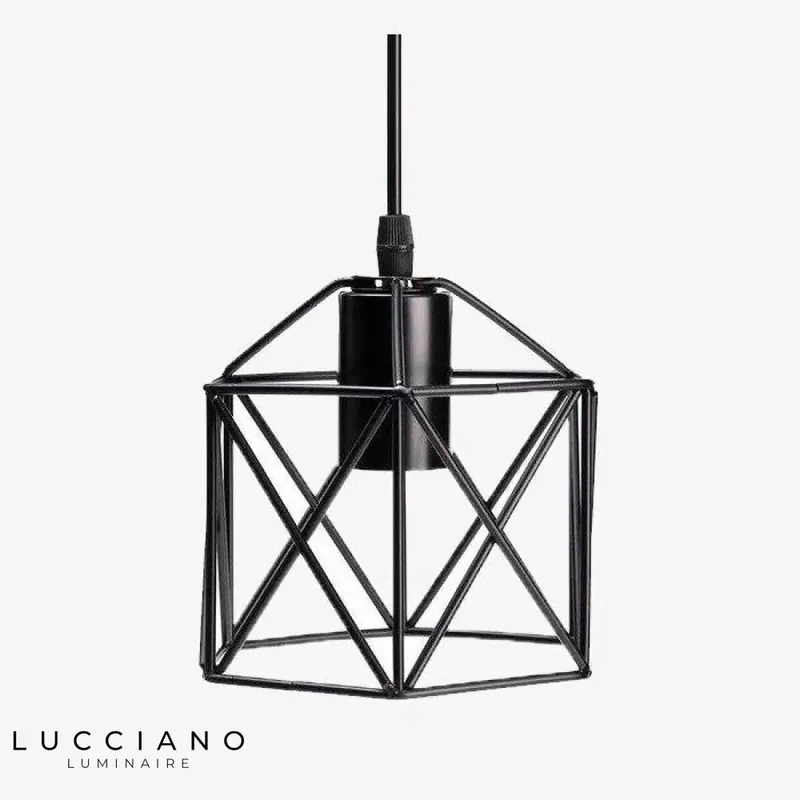 Suspension Hexagonale Métal Industriel