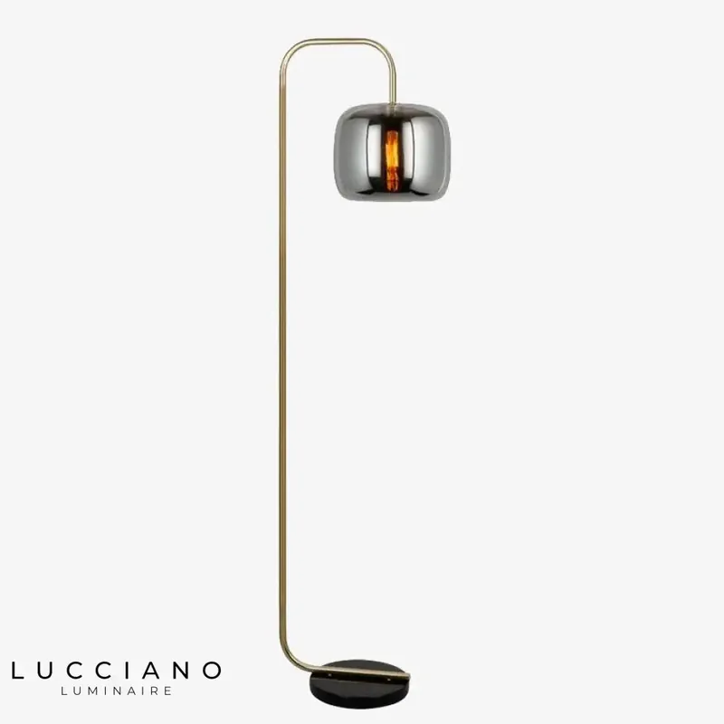 Lampadaire design verre fumé Stone