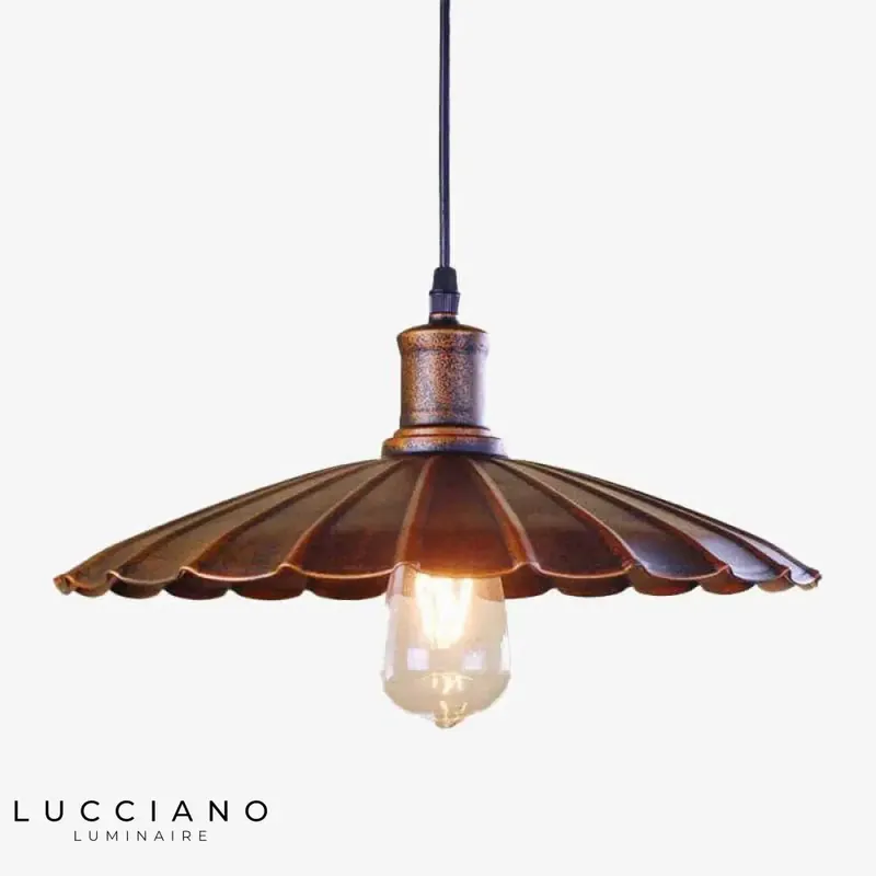 Suspension LED cuivre industrielle Loft