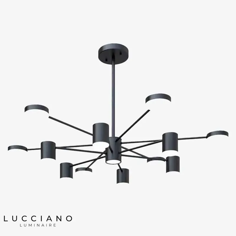 Lustre LED métal Nordic multiple abat-jours