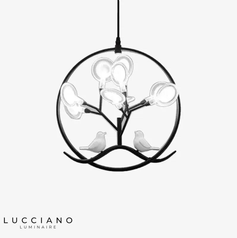 Suspension LED dorée à branches multiples