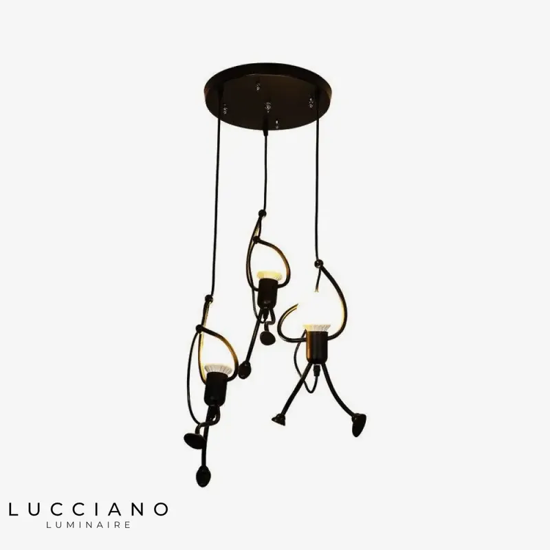 Suspension LED métal design humain