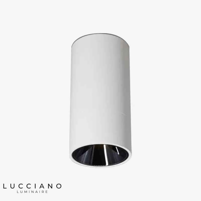 Cylindre LED Moderne Noir ou Blanc