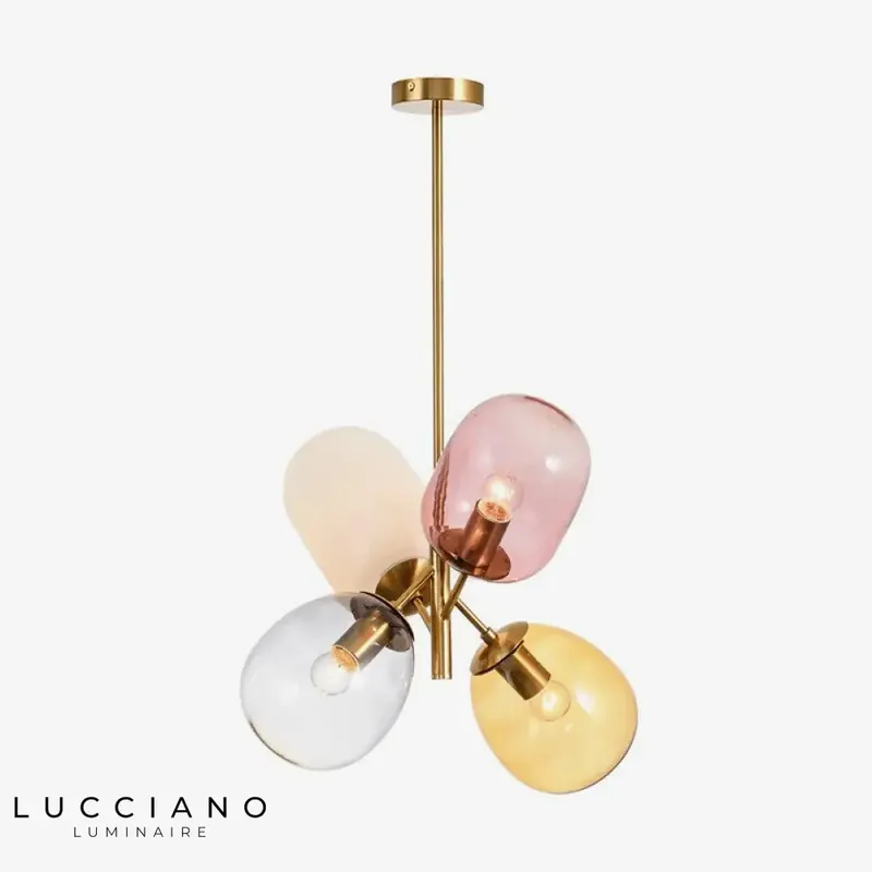 Suspension LED Nordic avec abat-jour coloré