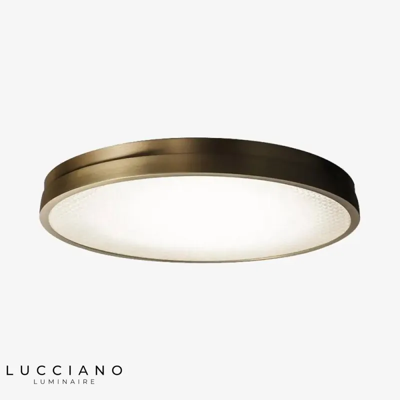 Plafonnier LED fin doré Loft