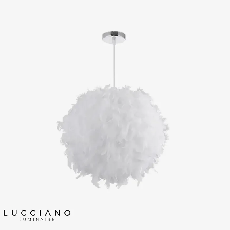 Lustre LED Ronde Plumes Fairy