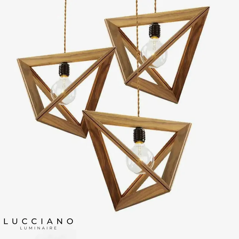 Suspension Bois Pyramide Ouverte Village