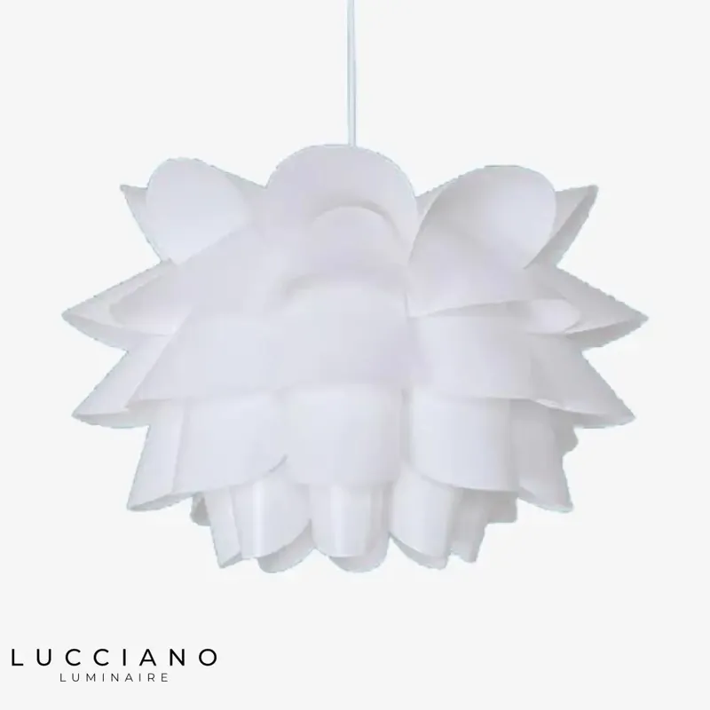Suspension LED Fleur Blanche Chambre