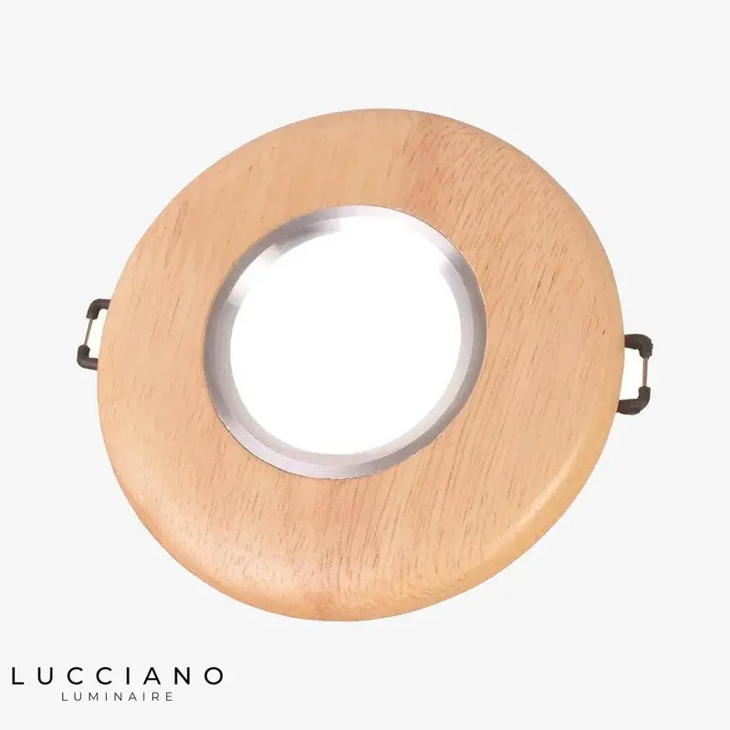 Plafonnier LED bois Aibiou