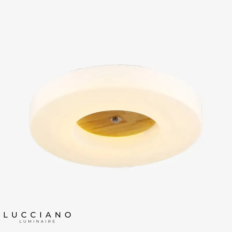 Plafonnier Rond Scandinave Bois Verena