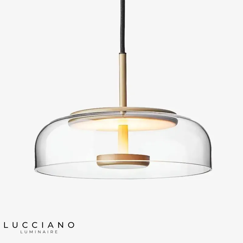 Luminaire LED en verre finition luxueuse